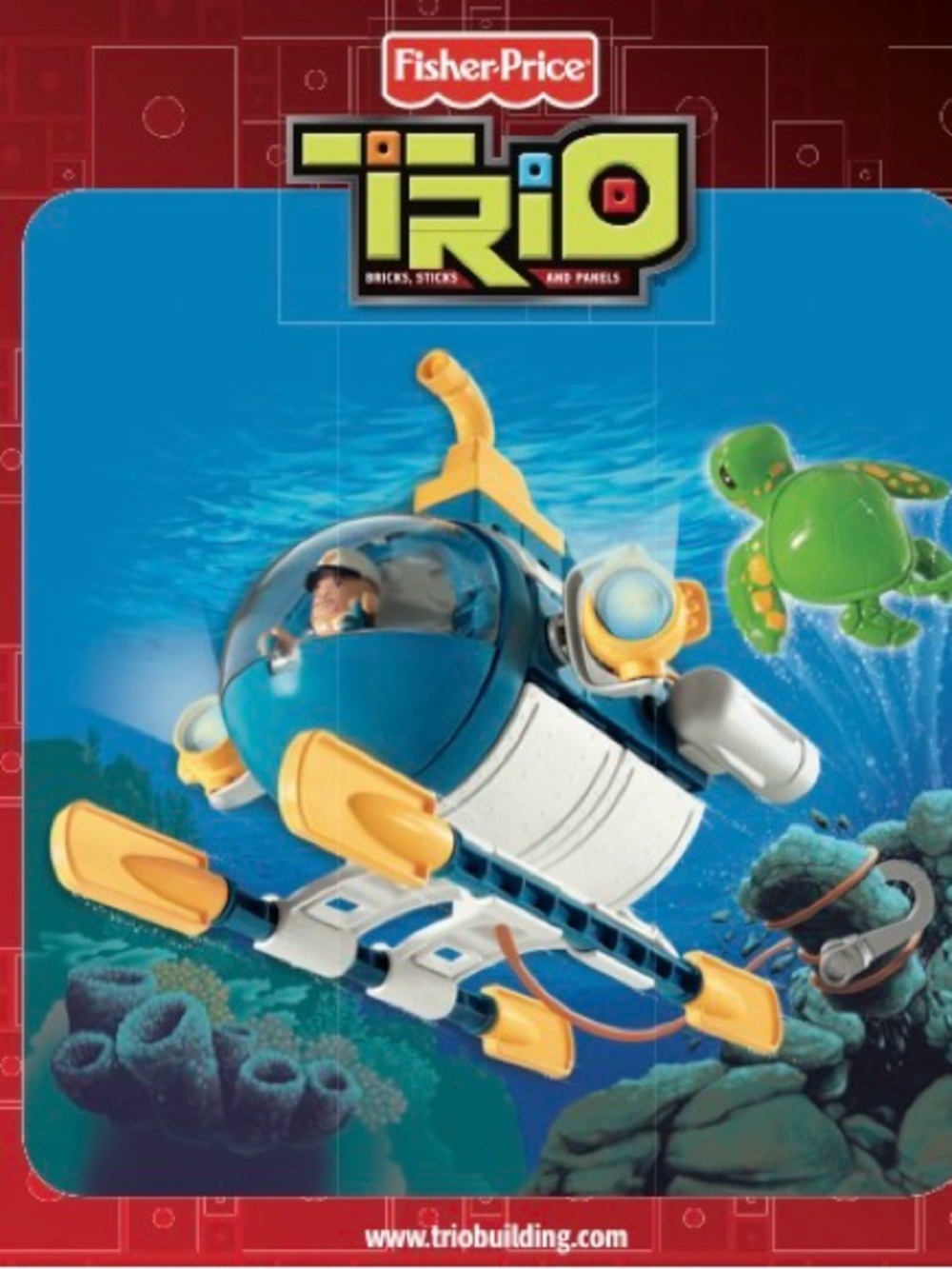 Fisher-Price TRIO Blue and Yellow Submarine Adventure Set mising 2 pic
